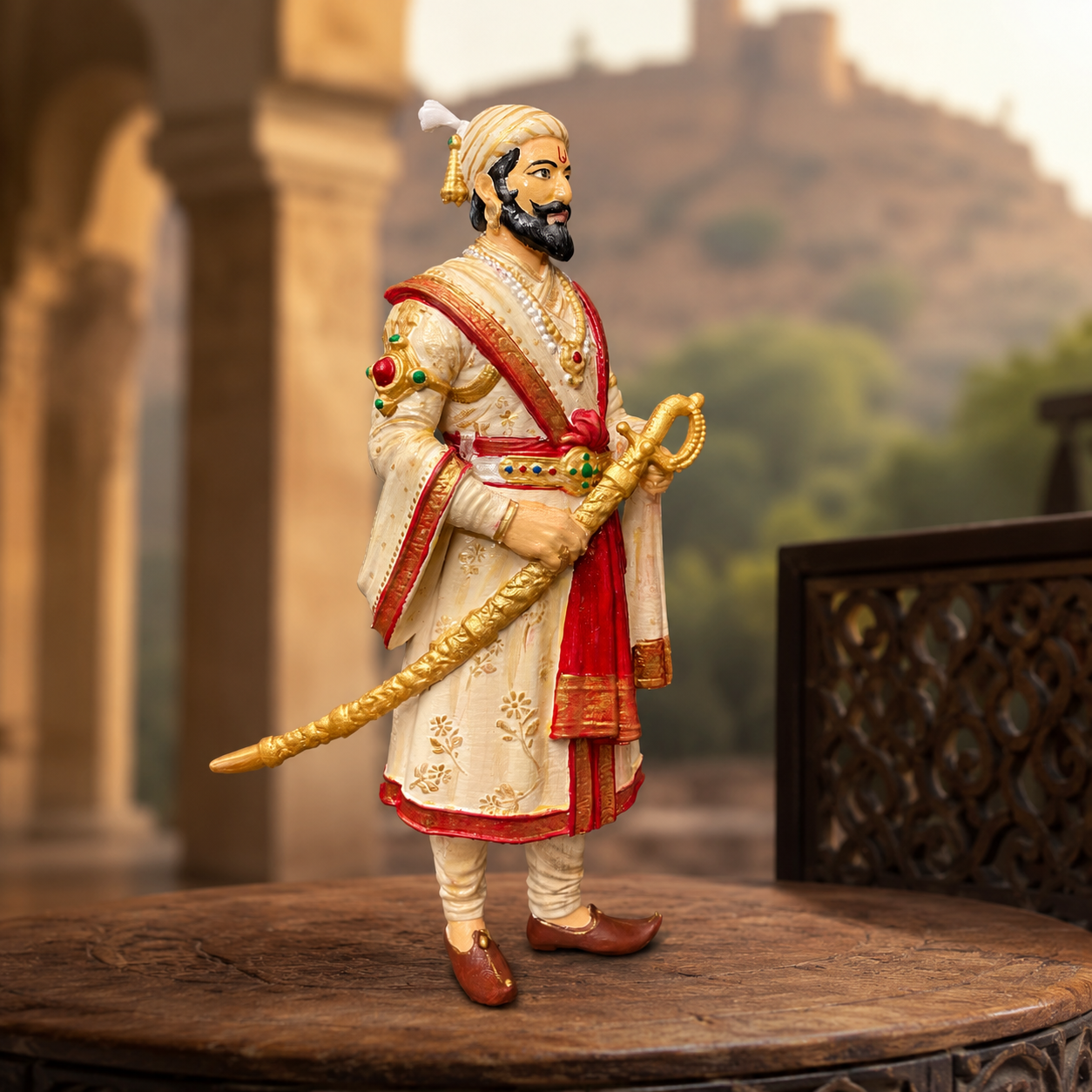 Chhatrapati Shivaji Maharaj Standing Statue – Warrior Decorative Showpiece