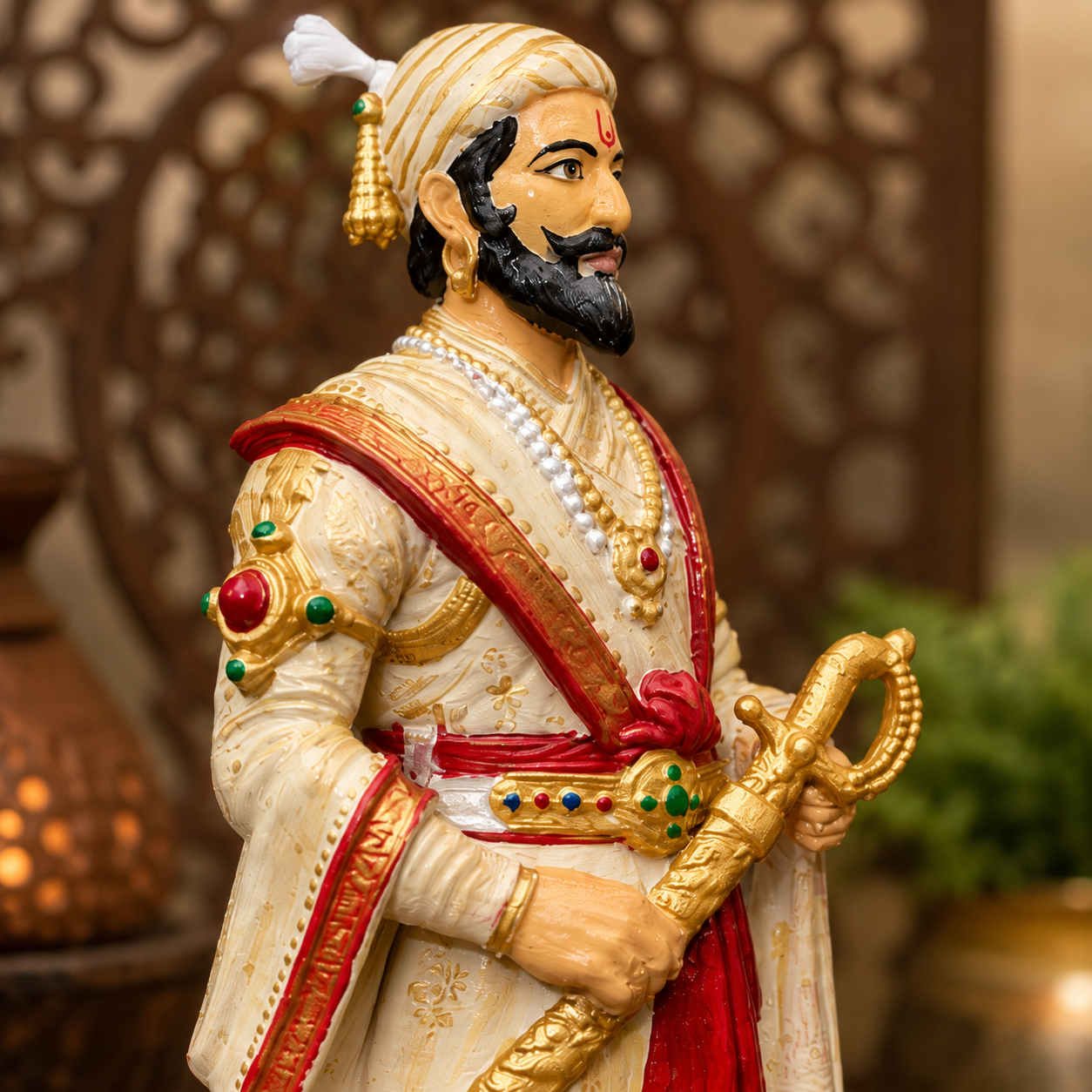 Chhatrapati Shivaji Maharaj Standing Statue – Warrior Decorative Showpiece